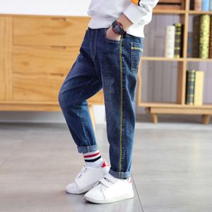 4-13 ans garçons vêtements jean slim jeans raies bas de fonds denim pantalons longs enfants boy garçon pantalon décontracté