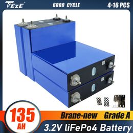 4–16 Stück 135 Ah Lifepo4 3,2 V Batterie, brandneuer wiederaufladbarer Akku der Güteklasse A für Golfwagen, Wohnmobil, Boot, Solarenergie, EU-US-Steuerfrei