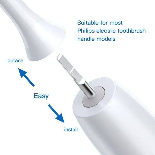 4-16pcs Têtes de brosse à dents de remplacement pour Philips HX3 / HX6 / HX8 / HX9 SONIC ELECTRICE BRUSH ENTRACTION
