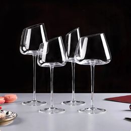 4/2 / 1pc Gobelet à longue tige haut de gamme Verre à vin rouge tasse de cuisine Champagne Bordeaux Bourgogne Médinage Gazre cadeau 240429