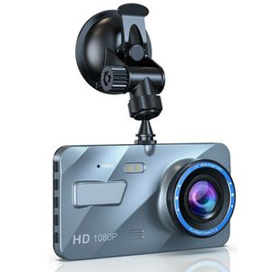 4 2 5D HD 1080P Lente dual Coche Grabador de vídeo DVR Cámara de salpicadero Cámara trasera con sensor G inteligente Gran angular de 170 grados Ultra HD Resoluti198x