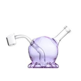 4,2-inch Paarse Octopus Gebogen Type Mini Bong - Diffuus Downstem Percolator, 10 mm vrouwelijk gewricht