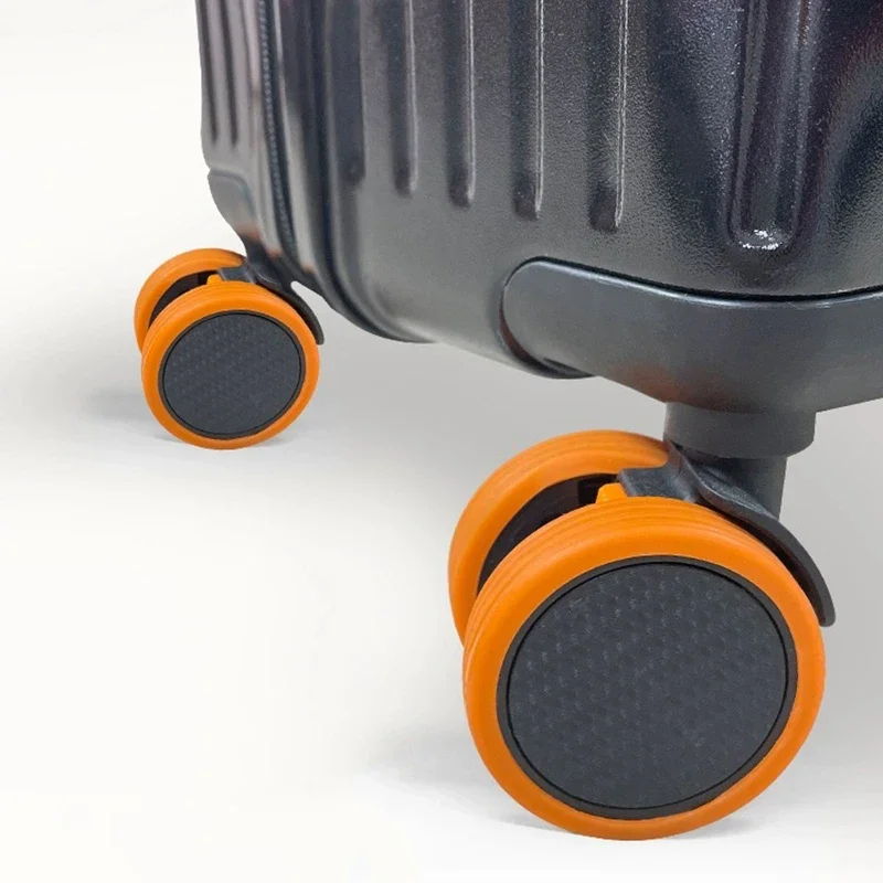 4-24pcs 수하물 휠 프로텍터 실리콘 가방 롤러 보호 슬리브 소음 커버 부품 키트 여행 액세서리
