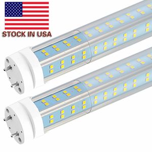 25pcs-T8 Tubes lumineux LED, 4FT 60W Ampoules LED, Double face en forme de V 4 rangées, T10 T12 LED Ampoules de rechange pour luminaire fluorescent de 4 pieds