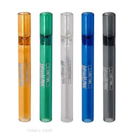 4.29inch 109mm HONEYPUFF Colroful Dikke Pyrex One Hitter Bat Glazen Pijpen Waterpijp Houder Steamroller Handpijpfilters Voor Tabak Droge Kruidenoliebrander Dab Rigs