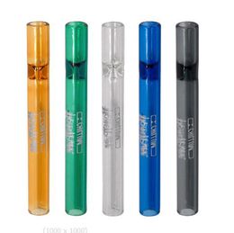 4,29 pouces 109mm Honeypuff Colroful épais Pyrex One Hitter Bat Tuyaux en verre Porte-narguilé Rouleau à vapeur Filtres à main pour tabac à huile sèche Brûleur à huile Dab Rigs Nouveau