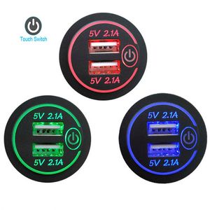 4.2a Dual USB Fast Charger Socket Power stopcontact met aanraakschakelaar Waterdichte laderaansluiting voor auto Marine Boat Motorcycle Truck