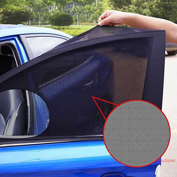 4/2 pièces Universel Voiture Fenêtre Écran Porte Couvre Fenêtre Latérale UV Soleil Plaque Ombre Maille Moustiquaire Protection Film Accessoires