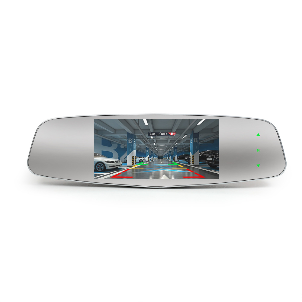 4,3-tums Highlight Special bakspegel Spegel Display Car Logo Ruler Justerbar skärm Ljusstyrka Automatisk justering