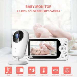 Videocamera senza fili da 4.3 pollici Baby Monitor Sitter Portatile Baby Nanny IR LED Visione notturna Citofono Telecamera di sicurezza di sorveglianza VB608