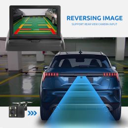 4.3 Monice de voiture pliant d'écran HD TFT HD avec arrière-vue de la caméra de la caméra pour parking de véhicule Installation facile