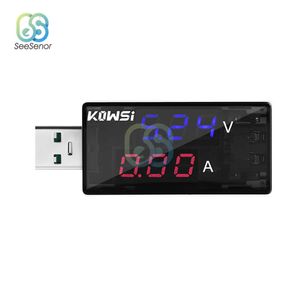 4-30V 0-6.5A Pantalla de LED dual Voltaje USB Detector de carga Probador Voltímetro Voltímetro Amperio Cargador Azul/Rojo