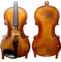 4/4 violon fait à la main sculpté "Joseph Guarnerius 1742" Modèle au dos avec cas