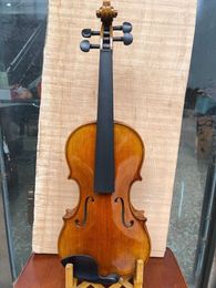 4/4 handgemaakte viool fantastische toon verouderd hout mooie gevlamde esdoorn terug met kast