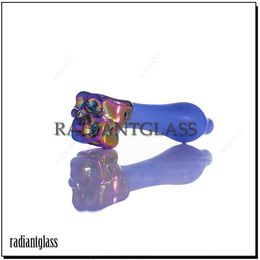 4,4 inch premium oliebranderpijpen Pateren dikke schedel rokende lepel lepel pijp tabak droog kruid voor siliconen bongglas bubbler