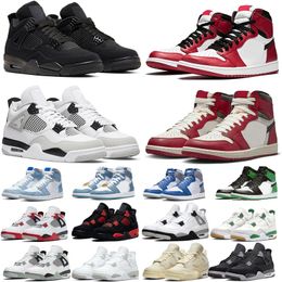 4 4s Scarpe da basket per uomo Donna Militare Black Cat Canvas Rosso Cemento Bianco Oreo 1 1s Lost and Found University Blue Cool Grey Bred Denim Mocha Scarpe da ginnastica sportive da uomo