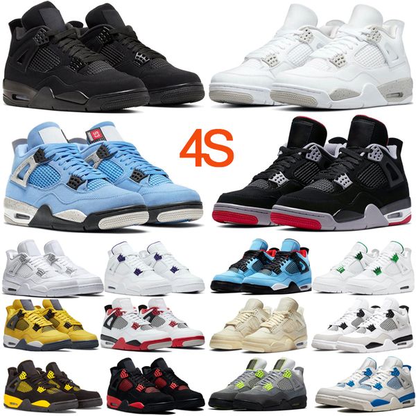 4s femmes hommes 4 chaussures de basket-ball Black Cat Pure Money Infared Cactus Jack Red Metallic White Oreo baskets de sport