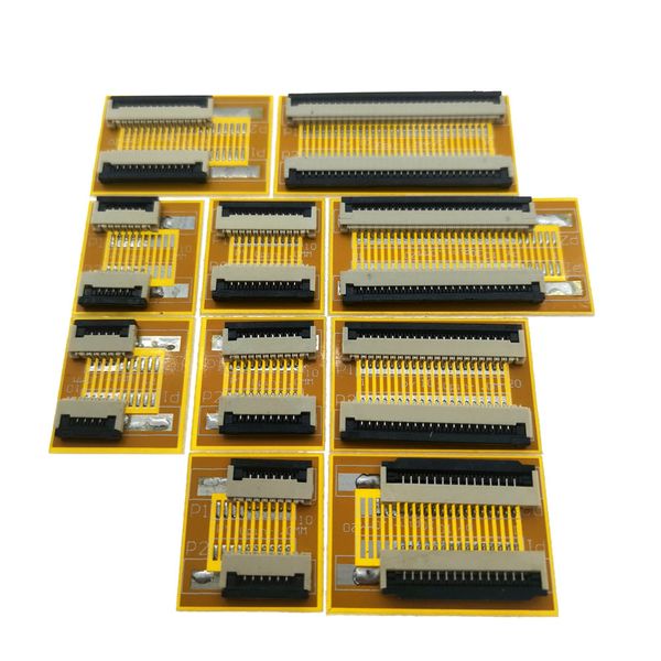 4/5/6/12... Pin 1.0mm FPC/FFC PCB connector socket adapter board, 4 Pin naar 40 Pin platte kabel verlengen voor LCD scherm interface