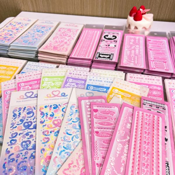 4/5 / 6pcs Set Set Ins Hot mignon Journal Journal Stickers décor Scrapbooking Lable Idol Kpop Stationery Postcards Kawaii Sticker Tool