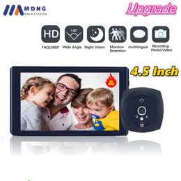 4.5 Porte numérique Viephole Visionneuse Smart Door Camera Pir Motion DÉTECTION DU MAGIE DIGILE MAGIE PORTE CAMERIE DE SÉCURITÉ PROTECTION DE SÉCURITÉ 240430