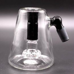 4.5 Inch Zwart Glas bong Waterpijpen Asvangers 14mm joint Dikke Pyrex Waskolf 45 Graden Glas Asvanger waterleidingen