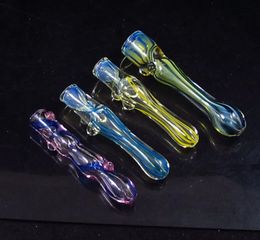 Pipe à fumée en verre de 4 à 5 pouces, cuillère à tabac, mélange dichroïque lourd, couleur et style, livraison gratuite