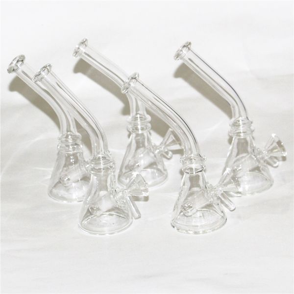 4.5 pulgadas Mini Glass Beaker Bongs Hookah 10mm Mujer Junta fumar plataformas petroleras burbujeador Grueso Pyrex Glass Water Pipes