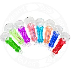 4.5 pulgadas Glass Bong Hand Pipe Accesorios para humo Hookah Glycerin Coil Pipes Freezable Smoking Handpipe Chilled Tobacco Accessories Color mezclado al por mayor