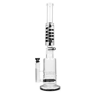 Enlace personalizado para pipa de agua para fumar de vidrio Bobbi hookah negro y azul