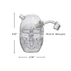 4.53 inch Ronde Fab Egg Bubbler transparante beker Unieke honingraat percolator waterpijp glazen waterpijp booreilanden waterleiding US magazijn retail bestelling gratis verzending