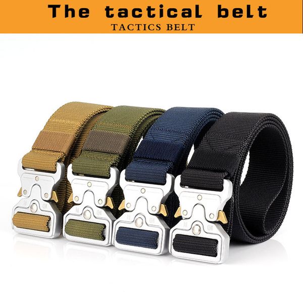 4.5 cm Pantalones para hombres Cinturón Militar Nylon Fibra multifuncional Cinturones de cintura Cinturones Táctico Ejército Hebilla magnética al aire libre