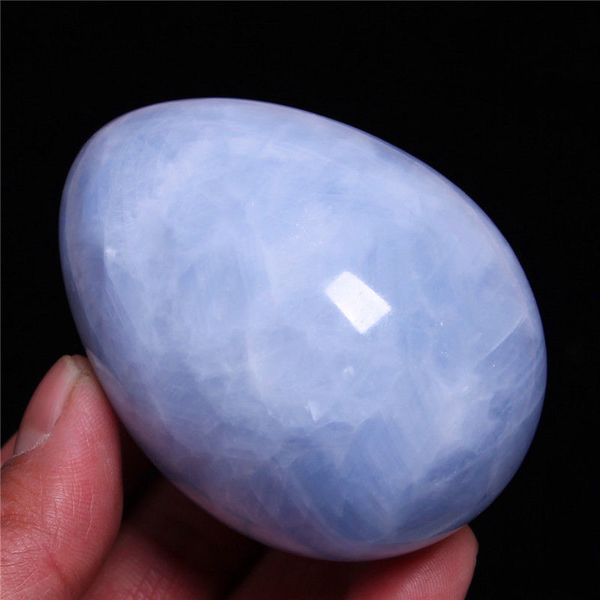 4-5cm forman cristales de masaje de cuarzo naturalmente en forma de terapia de reiki de huevo de piedra de arena de kyanita como regalo