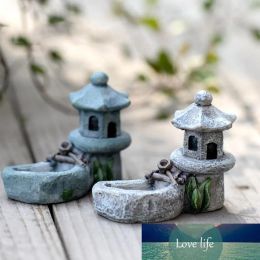 4*5 cm vijver beeldjes miniatuurhars vaartuig voor thuis Zen Tower Decoration Garden Relaxation Home Tea Pet