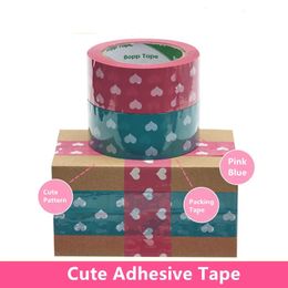 4,5cmx100m Rande adhésive rose mignon Haute adhésif haute résistance ruban adhésif addition de cassette de casse-caisse bricolage DIY DÉCORTÉE DÉCORATIVE 240426