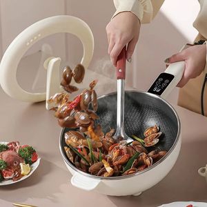 4.5L Multifunctionele Elektrische Frituurpan Slimme Elektrische Kookplaat Non-stick Frituurpan Grote Capaciteit Elektrische Pot 1350W 240313