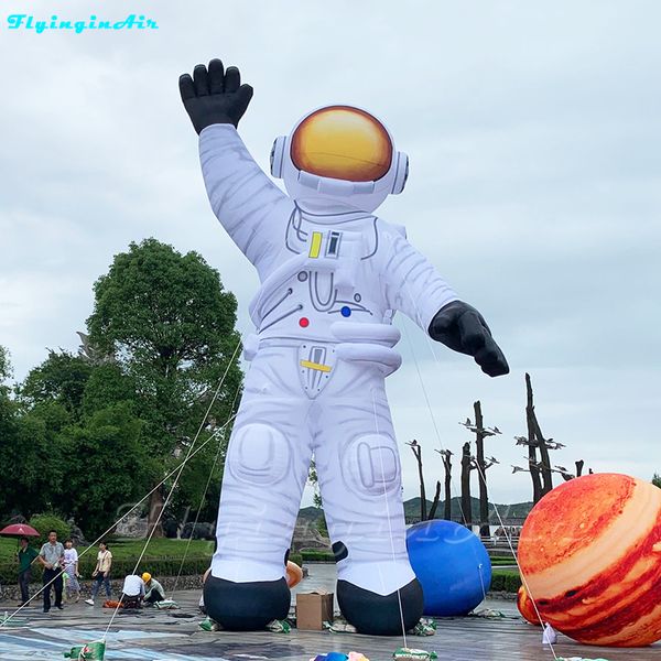 4.5m agitant la main gonflable astronaute Air Show Inflation Blow Up Spaceman pour la publicité du parc