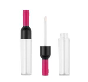 4 5 ml rode wijnfles heldere mini lipgloss buis lege lippenbalsem schattige flessen cosmetische reisglossingen container met deksel voor lippenstift