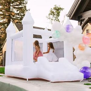 4,5 mlx4.5mwx3mh (15x15x10ft) enfants rebond house blanc gonflable de mariage gonflable videur de mariage saut