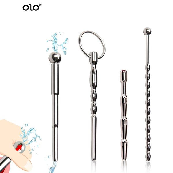 Catéteres de acero inoxidable de 4.5 mm-6 mm Suena de pene Masino Masino Masturbator de la estimulación de los ojos del caballo Masturbator Sexy Toys