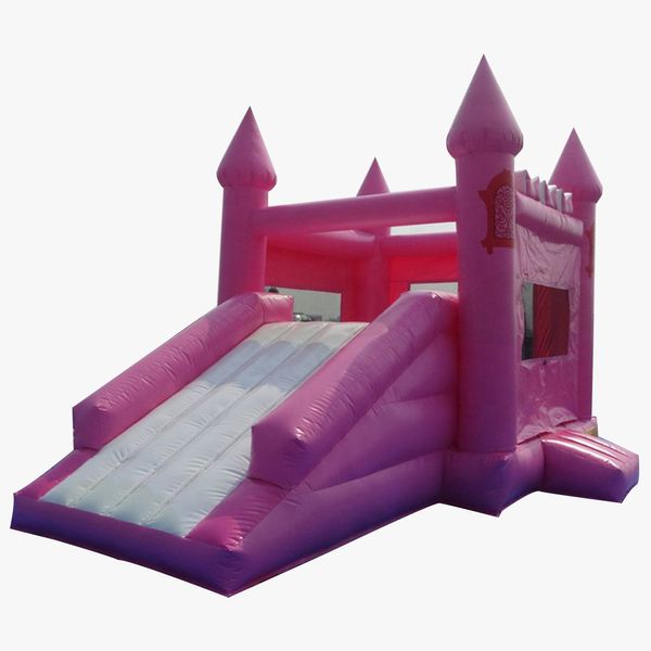 Trampolines de 4,5x2,5 m, casa de rebote inflable, tienda de salto rosa, castillo tipo puente para niños, parque de atracciones para niños