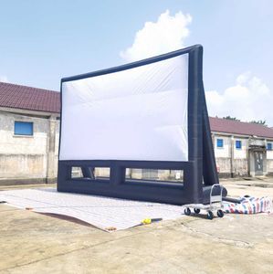 4,5x3,5 m tiempo de fiesta gran unidad de pantalla de película inflable profesional en pantallas de proyector de cine para playa al aire libre