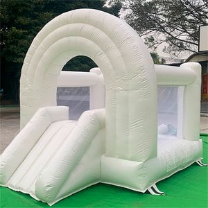 4,5x4,5m (15x15ft) PVC complet pour enfants commerciaux Bounce Bounce House Wedding Poliflable arc-en-ciel Bouncy Castle Pastel Bouncing Jumper Games pour les fêtes d'anniversaire