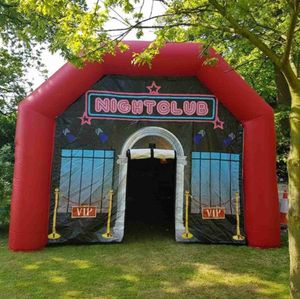 4.5x4.5m Made red Inflatable NightClub tent 6x4.5meters Air House Bar adults night club pub for party events