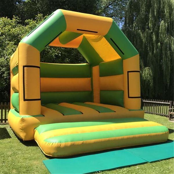 4,5x4m (15x13.2ft) Trampoline pop-up de qualité supérieure Trampoline Adult Bouncy Castle PVC Saut à saut gonflable Divertissement de fête avec autocollant Publicité