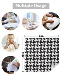4/6 / 8pcs Géométrique Figure Kitchen Napkin Table Napkins Dîner serviettes pour le banquet de mariage Décoration de fête