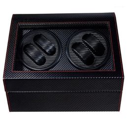 4 6 High End Automatische Watch Winder BoxWatches Opslag Sieraden Houder Display PU Lederen Horlogedoos Ultrastille Motor Shaker Box1219J