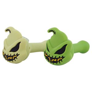 Cachimbos Oogie Boogie Man Hand Pipe Silicone Tobacco com Glass Bowl Bubbler