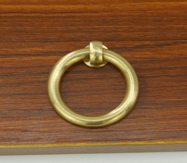 Perilla de cajón simple antigua china de 4-6cm, manija de puerta de muebles, herrajes para armario clásico, armario de zapatos, cono vintage, anillo 7503982