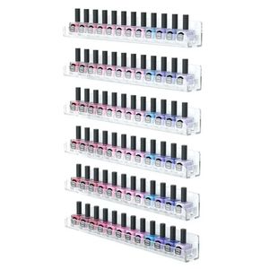 4/6layer nagellak display rack transparante acrylopslaghouder nagel kunstgereedschap lippenstift organizer muur gemonteerd plank