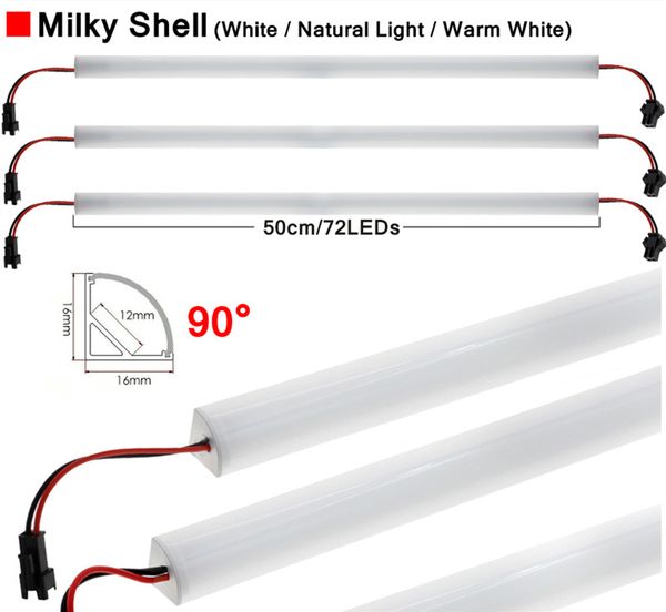 Barre lumineuse LED en forme de V, 220V, 50cm, 72 diodes, Tubes d'angle mural, pour cuisine, sous-meuble, D2.0, 4 à 6 pièces
